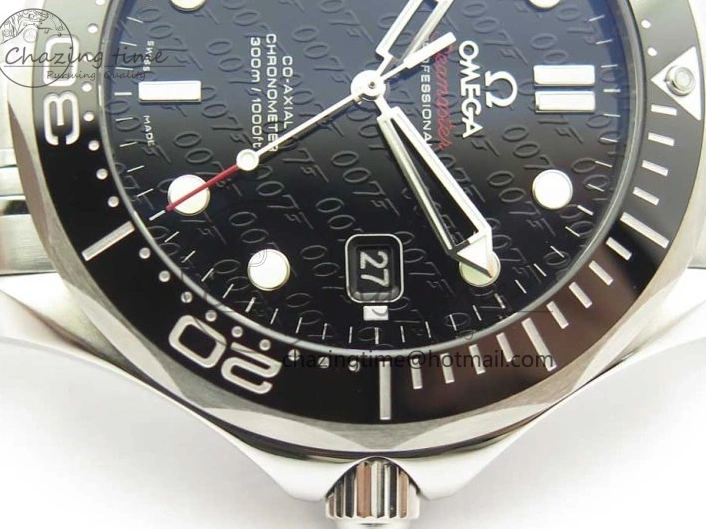 0424 Seamaster 300M Chronometer SS “007” Limited Edition OMF 1:1 Best Edition on SS Bracelet A2824 (Black Balance Wheel) V Seasonal 7952